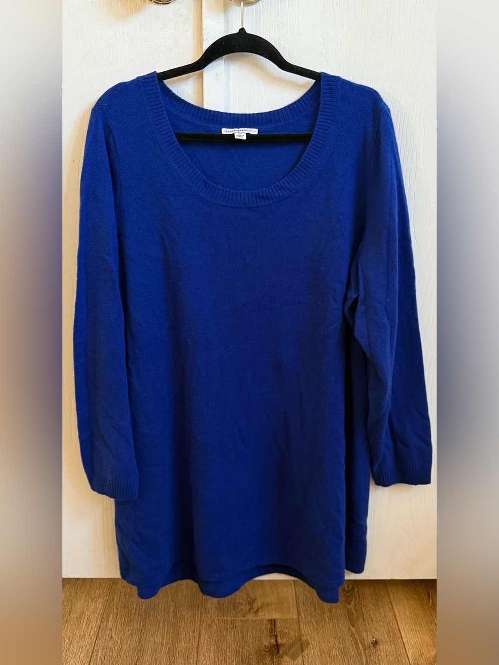 Isaac Mizrahi Royal Blue 100% Cashmere Tunic Sweater Size 2X